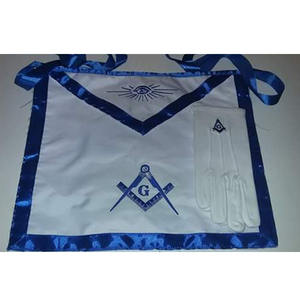 ผ้ากันเปื้อนรุ่น Masonic Regalia Grand Lodge ผ้ากันเปื้อนลายอิฐแดงและทองปักด้วยมือ - Product Image 4