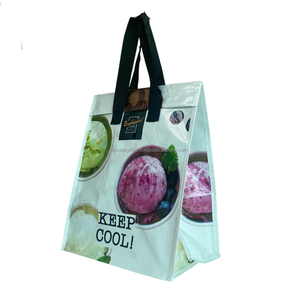 Custom Cool Insulated Cooler <b>Tote</b> <b>Bag</b> PP Woven Soft Stylish with Logo Printed <b>Metallic</b> Waterproof for Shopping and Picnics - Product Image 3