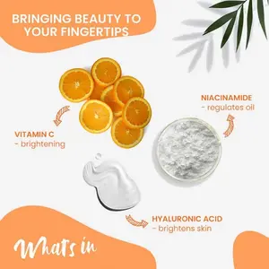 Masque facial à l'orange infusé à la vitamine C, marque privée OEM, pour éclaircir la peau, l'hydrater, éliminer le bronzage et obtenir un éclat instantané, vente en gros - Product Image 3