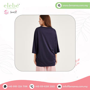 Blouse et haut en Polyester de couleur bleu marine, faciles à porter, essentiels de garde-robe, de haute qualité - Product Image 3