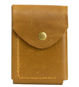 Porte-cartes à deux volets en cuir Crazy Horse de style vintage fait à la main Portefeuille antivol RFID court et mince avec effet de traction en cire imprimée - Product Image 6