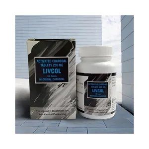 Ayurvedic Extract Ingredients Top Selling Livcol Activated Charcoal 250mg Tablets Factory Direct Wholesale Supplier
