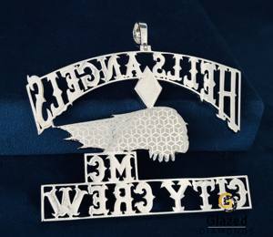 จี้เงินแท้ 925 ประดับเพชรโมอิสซาไนต์สีชมพูและสีขาว ลายการ์ตูนแบบฮิปฮอป สลักอักษรตามสั่งสำหรับผู้ชาย - Product Image 2