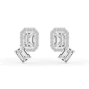 Pendientes Clásicos de Diamantes Brillantes para Mujer en Oro Amarillo Platino o Oro Blanco y Oro Rosa, de Estilo Clásico, De La Marca, De La Marca DE LA Marca - Product Image 1