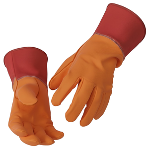 ถุงมือหนังวัวแท้สำหรับงานหนัก ถุงมือเชื่อม TIG ถุงมือเชื่อม MIG ทนความร้อน ทนไฟ ถุงมือป้องกันอุตสาหกรรม - Product Image 1