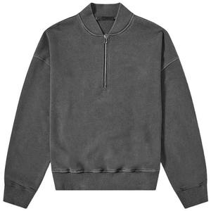 Sweat-shirt à capuche pour homme personnalisé, demi-zip, col montant, molleton, pull-over, sweat-shirt à 14 zips, qualité supérieure, fabricant - Product Image 6