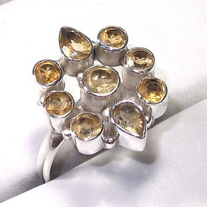 Vente en gros de bagues indiennes en argent sterling 925 ethnique pour femmes bagues pour femmes bagues d'éternité en vermeil bijoux en pierres précieuses - Product Image 1