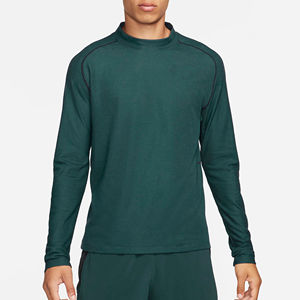 Fabricant Logo personnalisé sérigraphie sublimation brodé col rond chemise à manches longues hommes écologique respirant 100% coton - Product Image 1