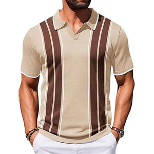 OEM personalizado de alta calidad de los hombres de rayas para los polos de moda de verano ropa deportiva informal marcas al por mayor - Product Image 1