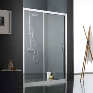 Porte de douche en verre transparent de 110 cm - Product Image 1
