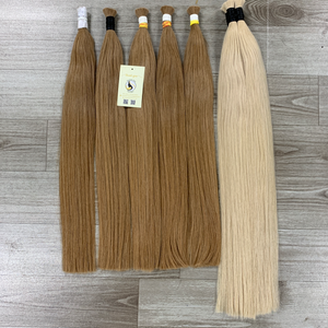 Extensiones de cabello suave a granel de doble cutícula alineada de alta calidad, envío rápido, cabello liso - Product Image 5