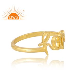Anillo de Plata de Ley 925 chapado en oro de 18 quilates, joyería fina Demi para mujer, regalo para ella - Product Image 4