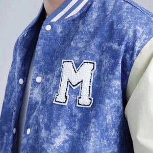 Último diseño de chaqueta azul Varsity para hombre Letterman College Bomber Varsity chaqueta para hombre de béisbol chaqueta Varsity de invierno para hombre - Product Image 4