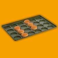Moules à pain à burger en alliage d'aluminium antiadhésifs, forme rectangulaire, moule à pain à burger antiadhésif, moules à pain à burger pour la maison, cuisine, écologiques