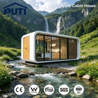 Cabane Apple Premium de 13 m², maison préfabriquée modulaire avec salle de bain, prête pour hôtel ou complexe hôtelier