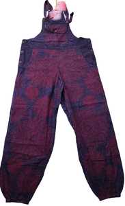 Mono de algodón con lavado de piedra a la moda de verano con diseño de retazos de cintura media transpirable, pantalones Harem de tendencia, estilo informal - Product Image 3