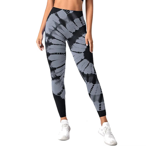 Ensembles de yoga sans couture pour femmes Ensemble de vêtements de gymnastique tie dye Leggings taille haute d'entraînement Leggings de sport dye pour femmes - Product Image 3