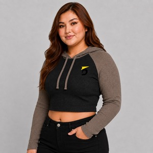 Sudadera Corta de Algodón para Mujer, Nueva Colección 2026, de Alta Calidad, con Estampado Digital y Logotipo Frontal, Estilo Urbano, Proveedor y Fabricante OEM - Product Image 4