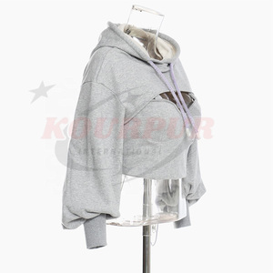 เสื้อฮู้ดดี้ผู้หญิงแฟชั่นทันสมัยสำหรับฤดูหนาว พร้อมโลโก้ด้านหน้า กันน้ำ สีสันโดดเด่น ราคาขายส่ง - Product Image 3