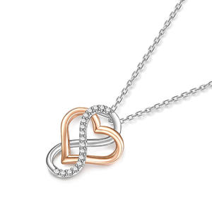 Collar Jeulia You Complete Me con Corazón Infinito en Plata, Regalo Romántico de Moda - Product Image 2
