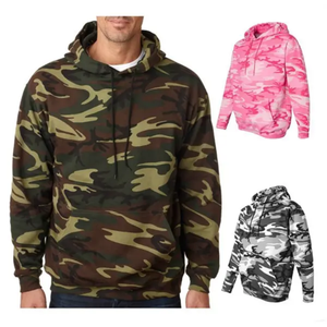 Sudadera de camuflaje con estampado personalizado para hombre y mujer, Sudadera con capucha de algodón 100% con diseño de botón, informal de moda para adolescentes para el invierno - Product Image 5
