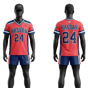 Maillot d'entraînement de cheerleading pour hommes, 160 GSM, maille polyester respirante, design à panneaux vert, bleu marine et blanc, sublimation personnalisée - Product Image 5