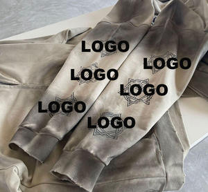 Poids lourd surdimensionné déchiré hommes sweats à capuche personnalisés délavés au soleil en détresse fabricant vintage lavage à l'acide hommes sweat à capuche hommes - Product Image 6