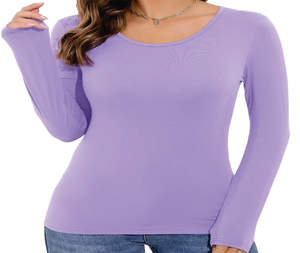 T-shirt classique à manches longues en rayonne douce pour homme, coupe ajustée, tissu extensible, stylé pour la journée. - Product Image 3