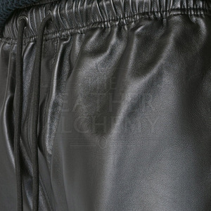 Men Fashion <b>Leather</b> <b>Shorts</b> With Stylish Cut Smooth Surface Durable Build Comfort Focused Design Ideal For Daily Wear - Product Image 6