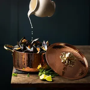 Cacerola Premium de Acero Inoxidable para Servir Comidas |   Diseño Elegante, Construcción Duradera, Antiadherente y Apto para Lavavajillas, para Todo Tipo de Estufas - Product Image 2