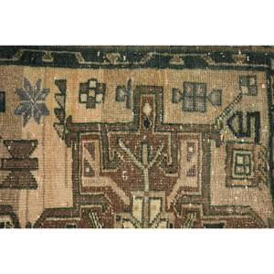 Tapis en laine turque vintage 1.6x2.9ft Style classique marron vert Patchwork Design Latex support grande surface salon tapis nouveau - Product Image 5