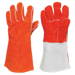 Guantes de soldadura de cuero de dedo completo de nueva calidad, guantes de cuero reforzados con agarre repelente al agua de Palma acolchada de doble palma para hombres - Product Image 5
