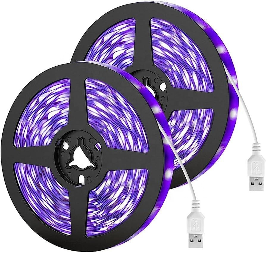 DC5V DC12V DC24V Ultraviolet 365nm 395nm UV LED Strip Light with Copper Body IP20 Rating