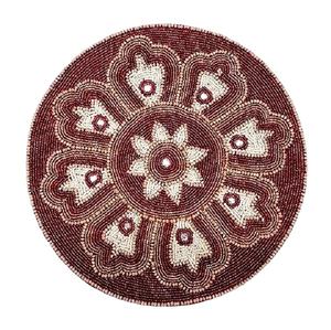 Nouveau Style Royal de luxe en forme de rond dans la conception de fleurs napperon rouge produit de cuisine Table à manger tapis décoratif maison et fêtes - Product Image 1