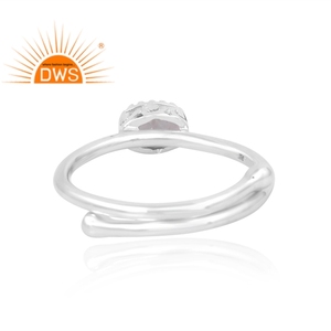 Latest Selling 925 Sterling Silver Natural Rainbow <b>Moon</b> Stone Gemstone <b>Ring</b> Custom Jewelry Manufacturer - Product Image 2