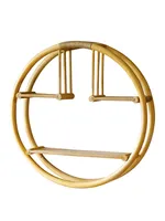 Natürliches Rattan-Eckregal zur Raumdekoration oder Wanddekoration im Wohnzimmer OEM Maßgefertigt Handgemacht in Vietnam Beste Wahl