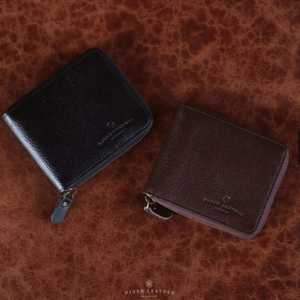 Cartera plegable con cerrojo de cremallera de cuero genuino hecha a mano, diseño moderno a la moda, duradera, compacta, artesanos indonesios expertos - Product Image 5