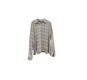 Camisas clásicas modestas de mujer de alta calidad 100% blusa estampada a cuadros de viscosa para mujer del fabricante - Product Image 1