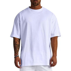 Camiseta de Corte Holgado 100% Algodón, Ropa para Hombre, Estilo Urbano, Hip Hop, Lavado Ácido, Logotipo Personalizado, Ropa Deportiva Vintage para Hombre - Product Image 1