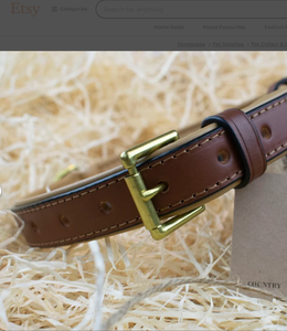 Collier de chien en cuir vert de haute qualité rembourré doux et élégant confortable fait à la main pour lévrier et Whippet - Product Image 2