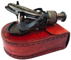 กล้องส่องทางไกลแบบตาเดียวทองเหลืองโบราณกล้องส่องทางไกลสไตล์วินเทจสำหรับการเดินเรือกล้องส่องหนังขัดเงางานประติมากรรมสมัยใหม่ของขวัญจากประเทศจีน - Product Image 6