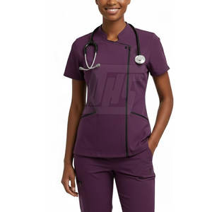 Uniforme d'infirmière pour femmes, ensemble de blouses confortables et respirantes avec haut et pantalon pour l'hôpital, la clinique et le travail quotidien - Product Image 3
