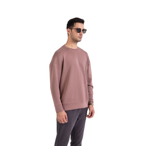 Sweat-shirts d'hiver surdimensionnés à col rond pour hommes, personnalisables avec logo, en molleton de coton épais et écologique 300g, doublés, OEM, vente en gros - Product Image 3