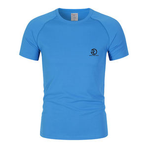 Haute qualité Fitness Gym Wear séchage rapide décontracté couleur Pure uni T-shirt pour hommes Logo personnalisé imprimé hommes t-shirts - Product Image 6