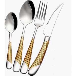 Venta al por mayor logotipo personalizado cubiertos de acero inoxidable plata níquel mango largo cubiertos cuchara y tenedor conjunto - Product Image 5