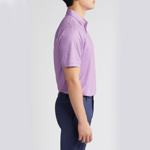 Polo de golf unisexe de haute qualité à manches courtes, tissu tricoté, logo imprimé, bouton de décoration, solide XL, anti-rides - Product Image 2