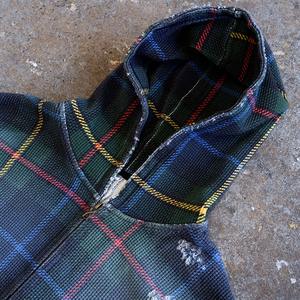 เสื้อฮู้ดซิป100% ลายสก๊อตสำหรับผู้ชายเสื้อมีฮู้ดแบบรูดซิปลายสก็อตซีดจาง - Product Image 4