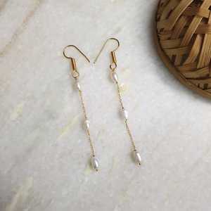 Dainty Baroque <b>Pearl</b> <b>Earrings</b> - Product Image 3
