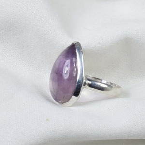 Anillo de cabujón clásico, piedra preciosa amatista, el mejor diseño hecho a mano, Plata de Ley 925 sólida, joyería de plata de moda estampada de plata 925 - Product Image 3