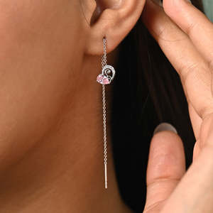 NOVAMART Fine Premium 925 Sterling Silver Sui Dhaga Threader Earrings Buy Crystal Jewelry Wholesale Export - Product Image 4